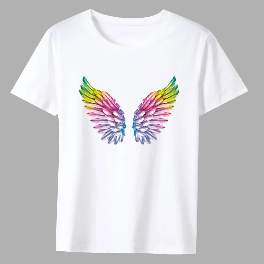 

Модная мужская классическая белая футболка с принтом перьев, графическая серия, повседневная, с круглым вырезом, для通勤, удобная, мужская приталенная футболка XXXXXL белый