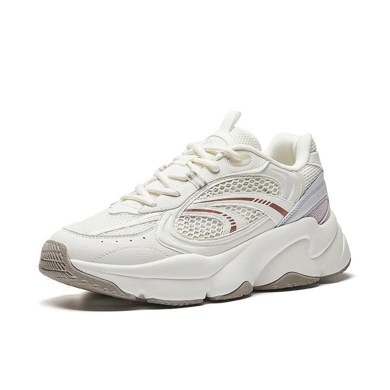 

New Anta Slip Resistant, Abrasion Resistant, Lightweight Low Top Casual Shoes Women s White Pink 122528889-3 36