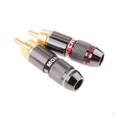 2 kusy Zástrčka Samec Audio Video Kabel Konektor Aux Adaptéry