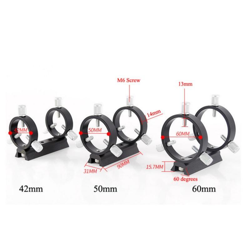 Laser Pointer Bracket Finder Scope Bracket Ring Kit for Finder Scope Telescope Inside Diameter 42/50/60/68/80/90/102mm