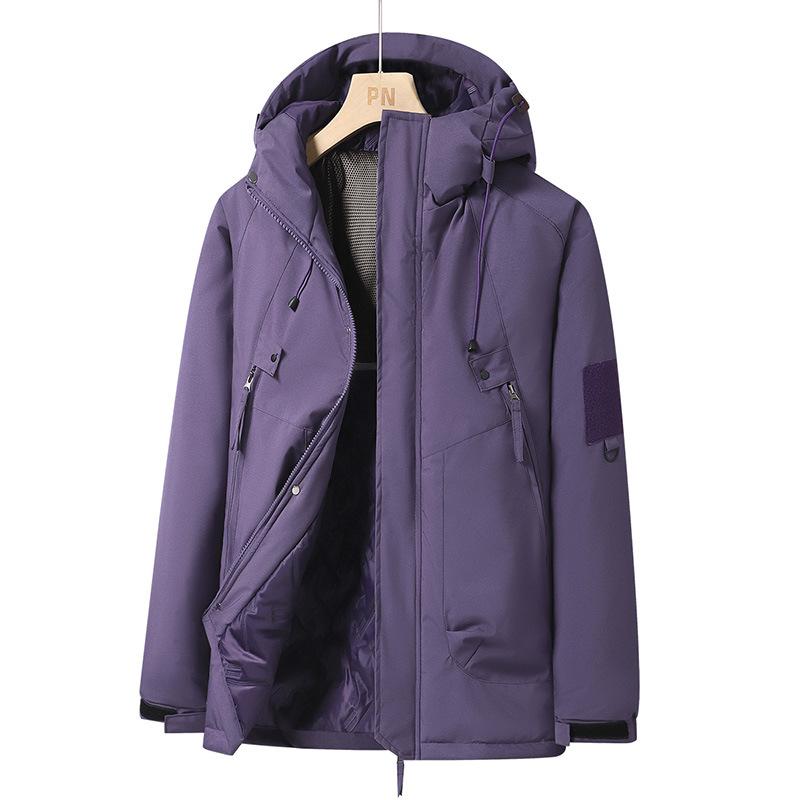 Men and Women's Jackets and Couples Outdoor Sports Workwear Graphene Inner Liner Hooded Warmth Thickened Cotton Jacket