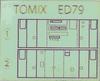 N Gauge 10284 Cab Back Seal Compatible with ED79 for TOMIX Driver's