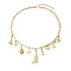 Irregular Various Pendant Necklace Trendy Women Accessory Alloy Texture Chain Jewelry for Casual and Special Occasion