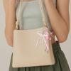 Lovely Heart Keychain Bows Keyring Braided Rope Bag Charm Bag Pendant Ornaments Car Keychain Decorations