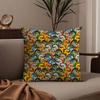 Cute Cockatiel Pillow Case Anti-dustmite Pillowcase Invisible zipper silky short plush Sofa cushion cover