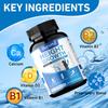 Contains a Mixture of Calcium, Vitamin B1, and Vitamin B2 To Support Bone Health. A Vegetarian Capsule Suitable for Adults.