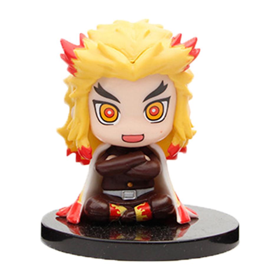 Demon Slayer Anime Character Q Version Sitting Stove Door Charcoal Jiro You Bean Mini Handmade PVC Model Birthday Christmas Gift