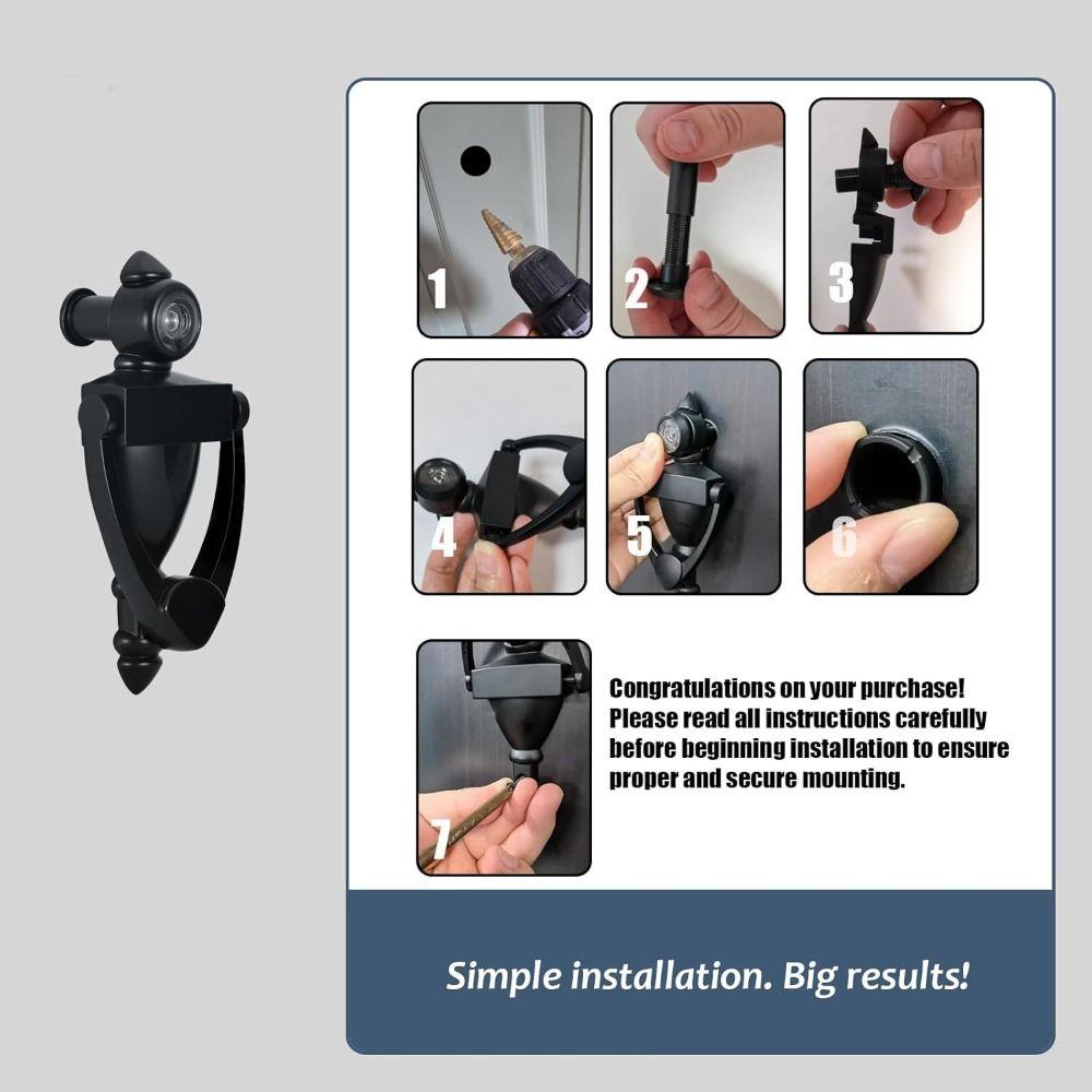 180° Viewer Door Peephole Viewer Zinc Alloy Doorbell Portable Front Door Knocker  Home Security