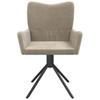 Dining Chairs 2 Pcs Swivel Light Grey Velvet