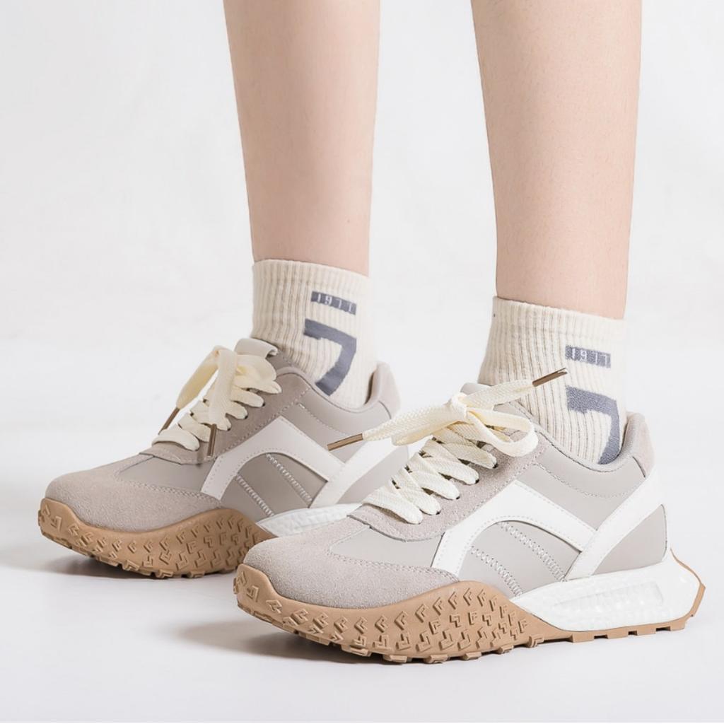 Thick-soled Inner Height-increasing Dad Shoes Women's New Casual Sports Shoes Academy Style Small Versatile German Training Shoes F8867