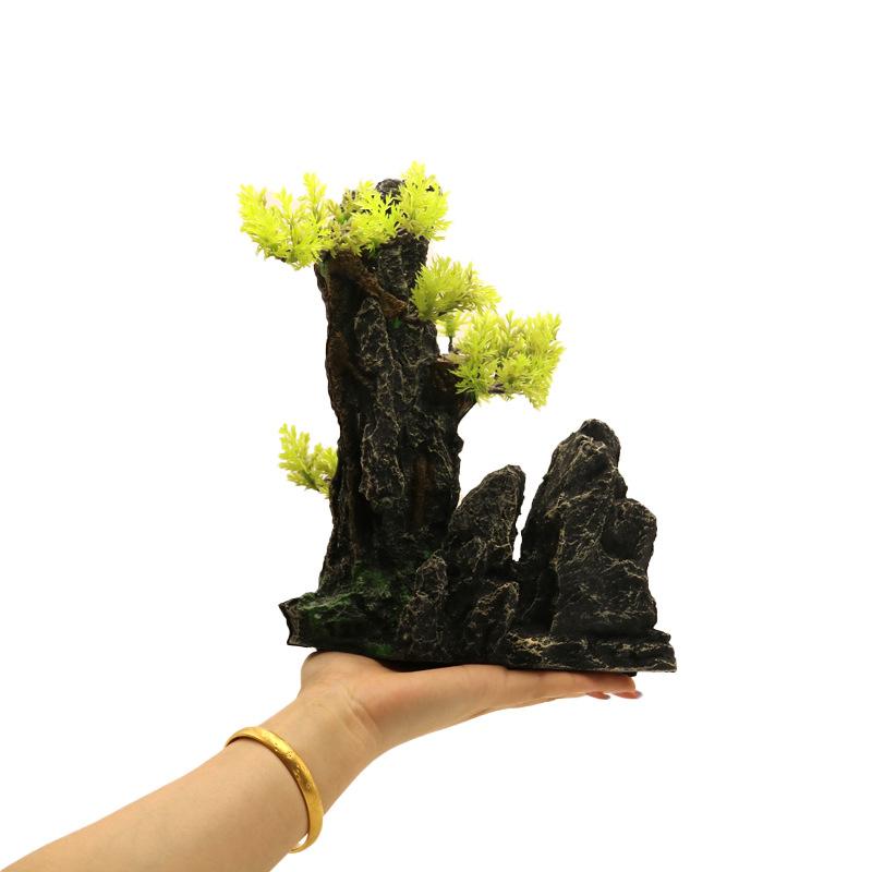 Fish Tank Decoration Simulation Rockery Decorative Rocks Landscape for Aquarium Decor Ornaments Resin Rockery Aquarium Furniture
