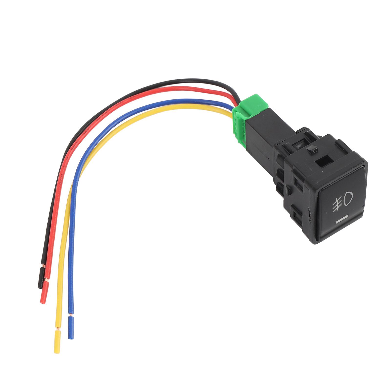 

4-контактный кнопочный переключатель 12 В со светодиодным индикатором, ударопрочное безопасное соединение, кнопка для противотуманной фары