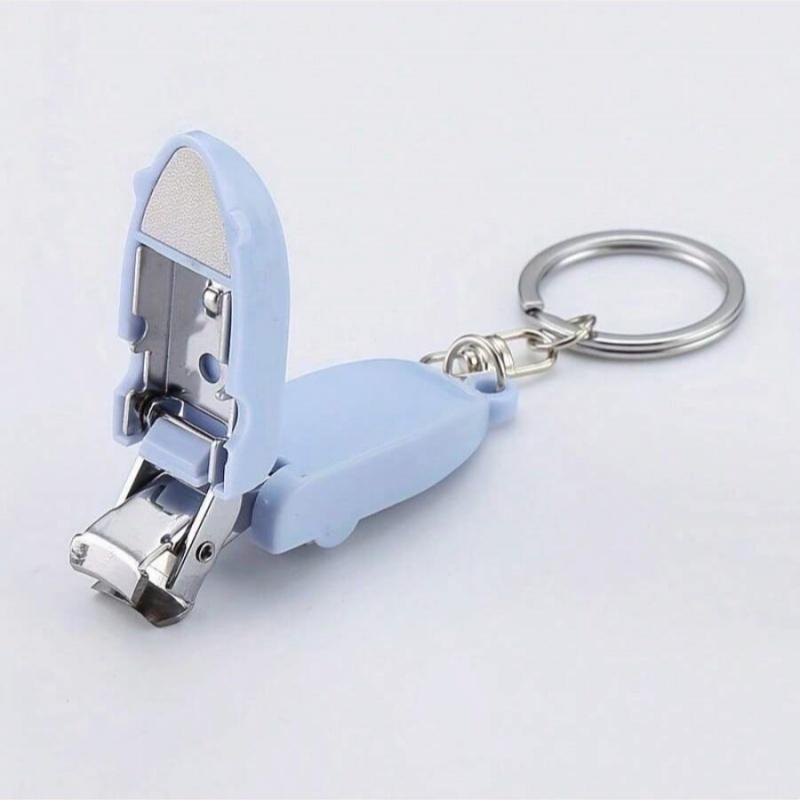 Mini Cute Keychain Nail Clippers Portable Foldable Fingernail Clippers, Small Manicure Tools for Home Use, Assorted Col