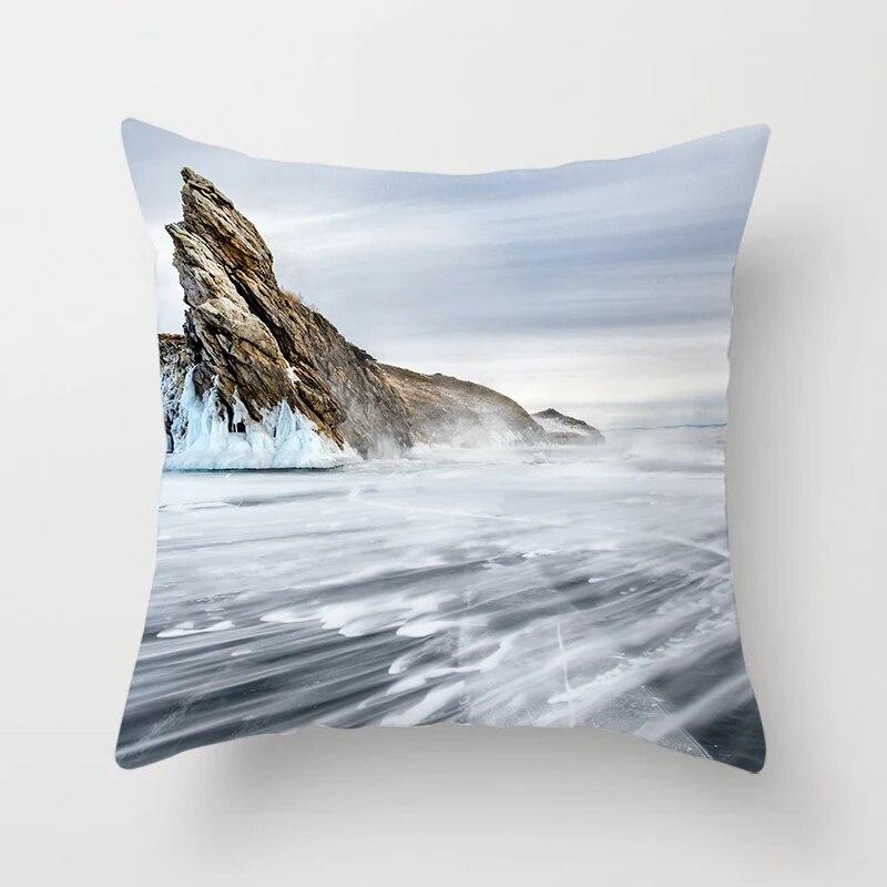Beach Landscape Natural Scenery Printed Throw Pillow Cover Sofa Decoration Car Office Seat Cushion  Home Decor