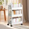 Household 3-layers Small Cart Storage Rack Floor To Floor Kitchen Bedroom Bathroom Storage Rack Storage Rack With Wheels