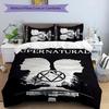 Supernatural 3pcs Bedding Set Duvet Cover Closure Includes 1 Duvet Cover & 2 Pillowcases for All Seasons Bedroom Home Dorm Decor