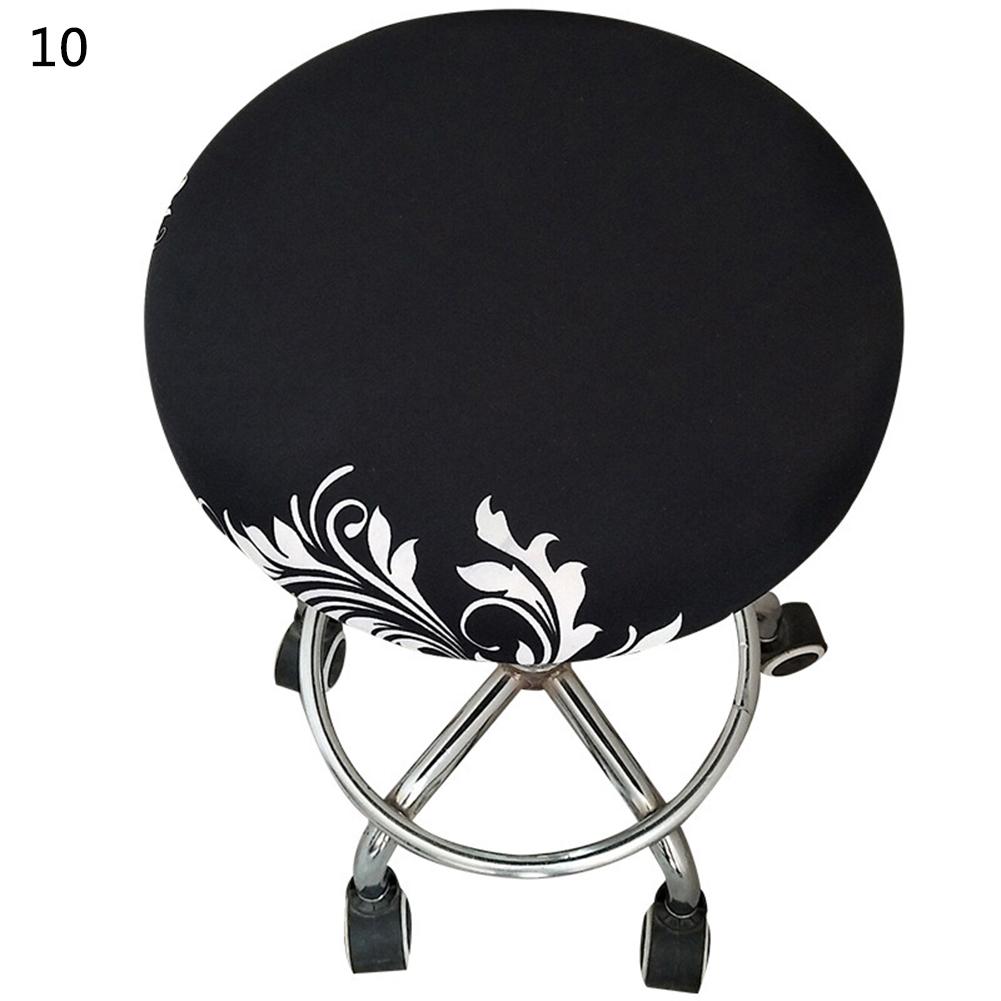 New Printed Round Chair Cover Bar Stool Cover Fashion Elastic Seat Cover Elastic Chair Slipcover Cover Home Textile