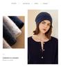 Women's 100% Pure Cashmere Hat: Warm, Double-Layered, New Color Yarn for Autumn and Winter.