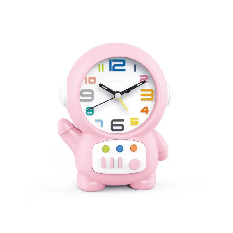 Cartoon Creative Student Ringing Alarm Clock Loudly On The Bedside Bedroom Multi Functional Ornament Plastic