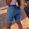 Women's ShortsRetro Color High Waisted Slim And Sexy Design Jeans Shorts