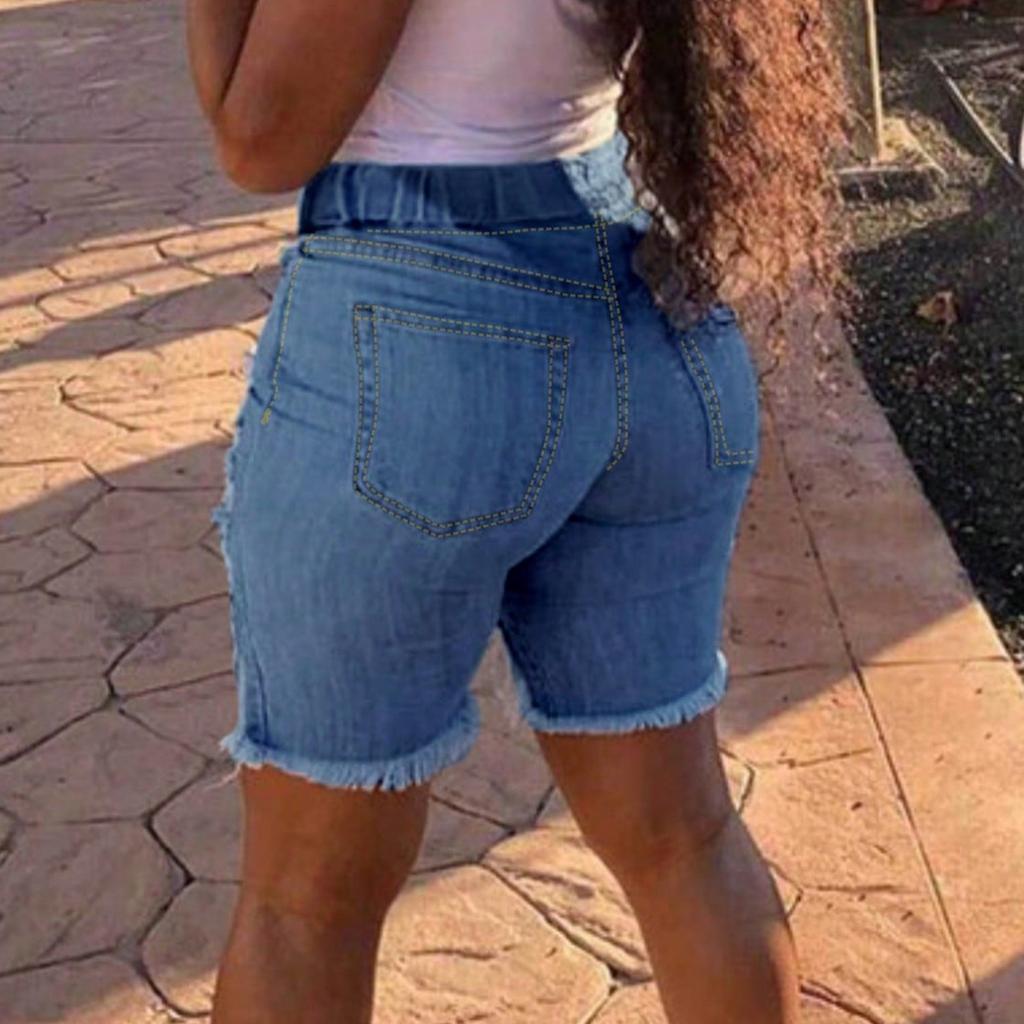 Women's ShortsRetro Color High Waisted Slim And Sexy Design Jeans Shorts