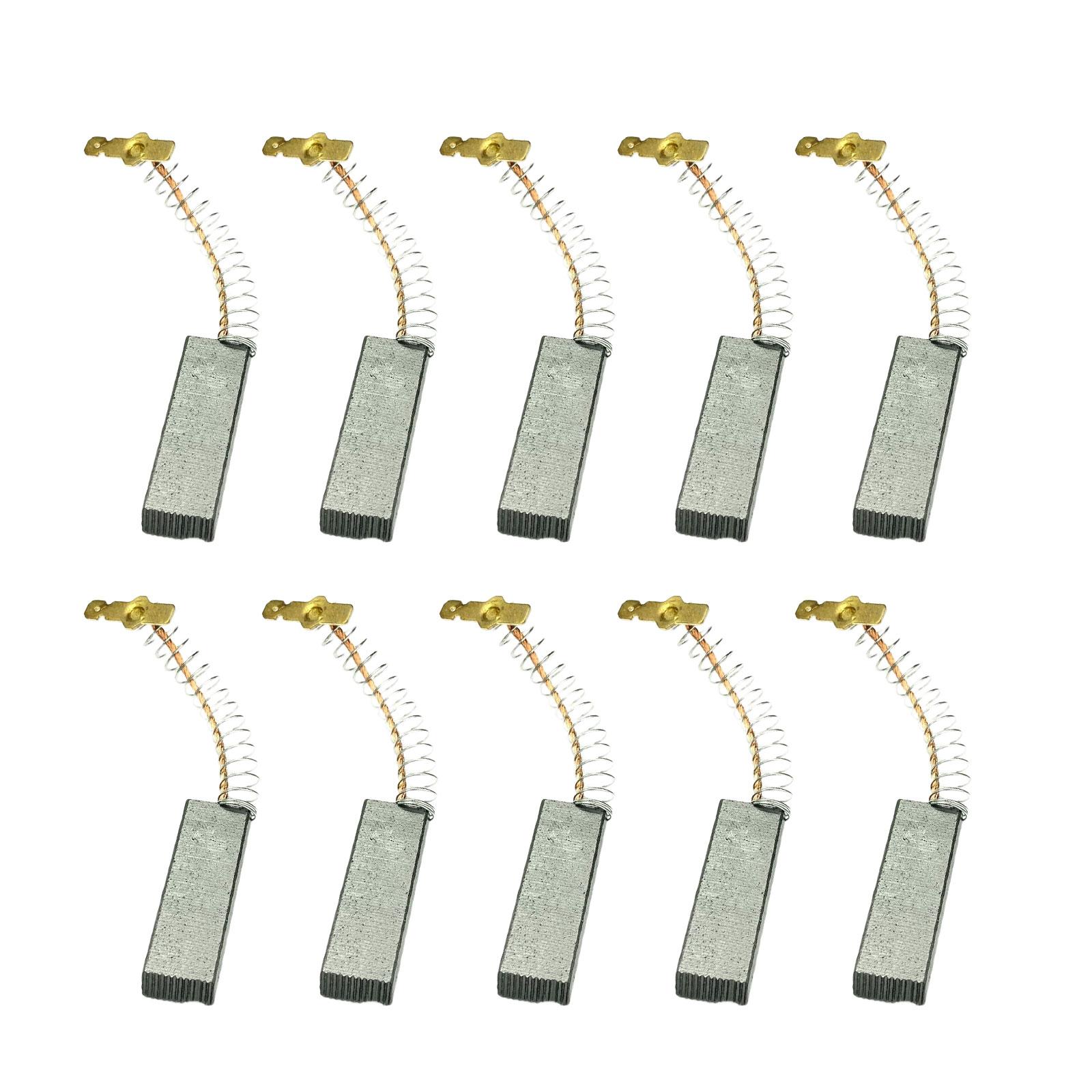 

10 ШТ. Угольные щетки Экономичные запасные части Щетка двигателя Металлическая текстура Идеально подходит для двигателей маленьких стиральных машин