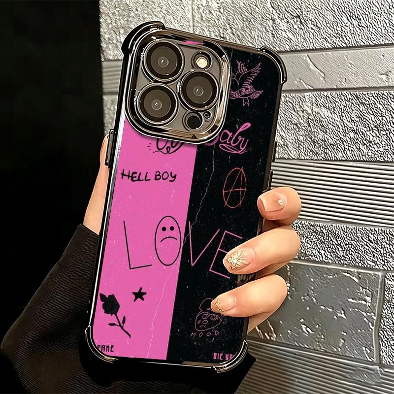 Lil Peep Hellboy Liebe Beschichtung Handyhülle Für Iphone 16 17 Pro Max Air 16E 14 15 Plus 12 13 Mini Anti-Fall Airbag Abdeckung