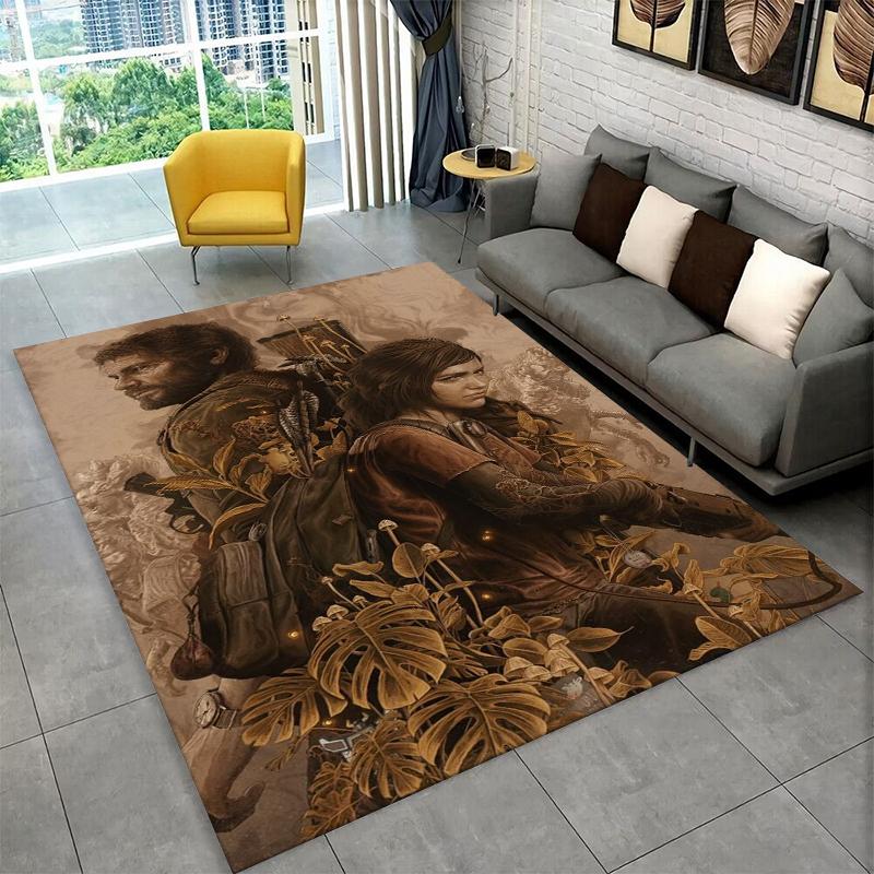 Horror Game TV The Last of Us Non-Slip Area Rug for Living Room,Bedroom,Playroom,Soft Carpet Floor Mat Home Decor Rug Kids Room