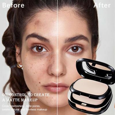 Dvouvrstvý mokrý suchý pudrový make-up pro kontrolu mastnoty s velmi jemným zaostřením, mlhovinový pudr, korektor, opalovací krém, fixační pudr