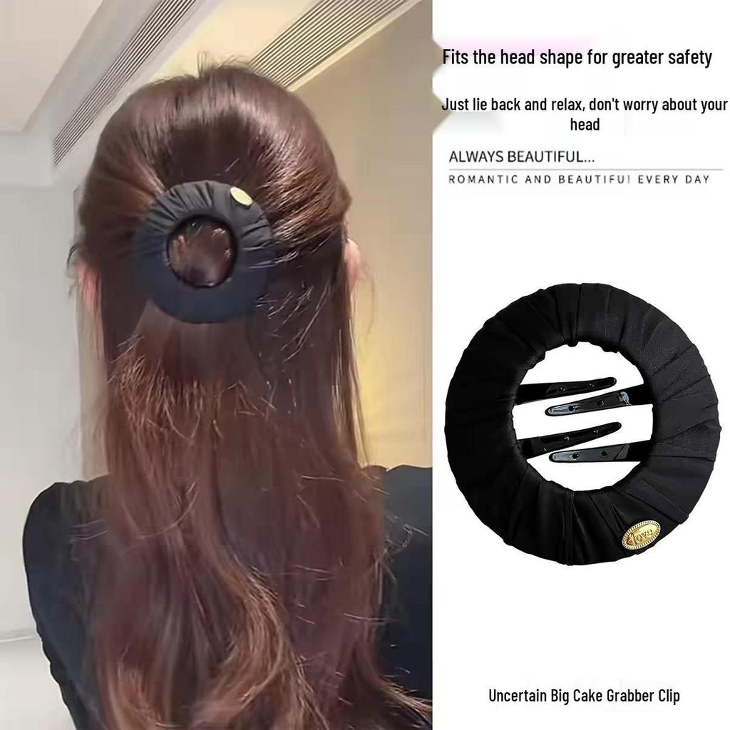 Korean Leopard Print Bow Hair Claw: Extra Large High-End Half Updo Clip for Women