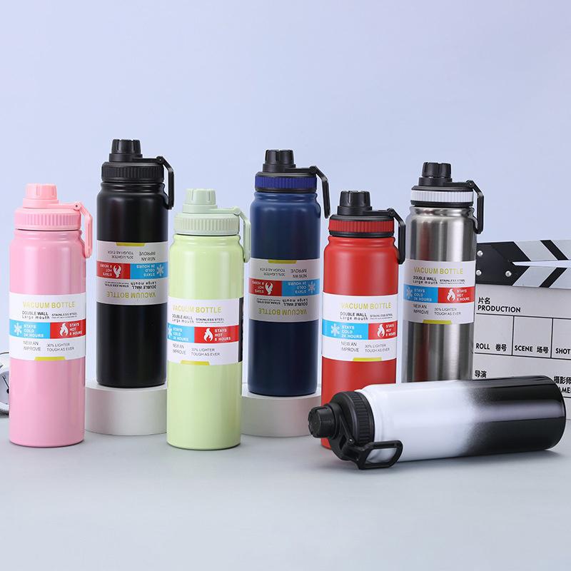600/800/1000Ml Outdoor Thermos Water Bottle 304 Stainless Steel Insulated Cup Keeps Cold And Heat Thermal Large-Capacity Pot