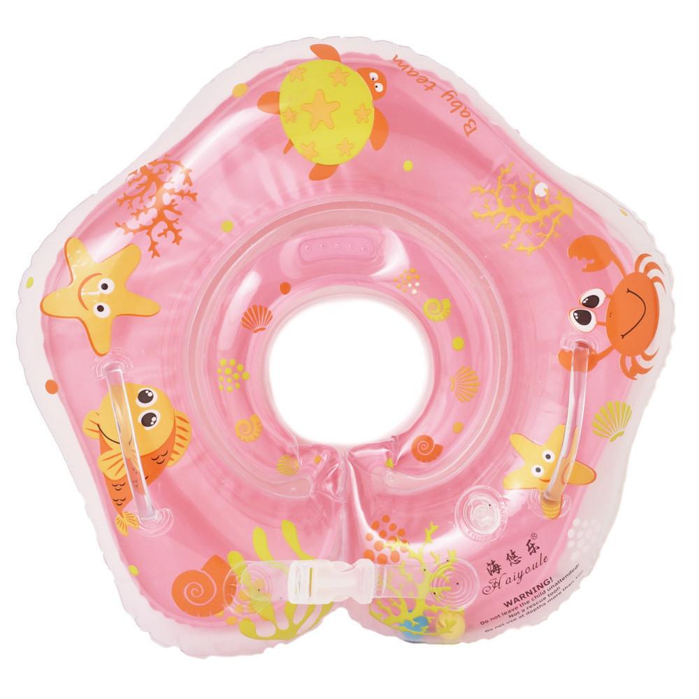 Baby Inflatable Swimming Ring Neck Float For Newborn Infant Toddler Bath Neck Collar 6 Months 0 Years Old Kids