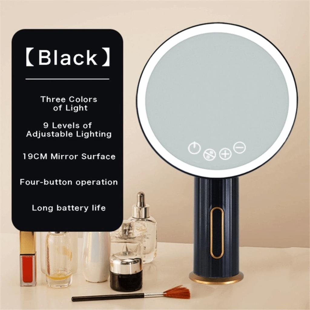 New 3-color LED Light Makeup Mirror with Touchscreen Charging Function and Portable Adjustable Brightness Beauty Mirror