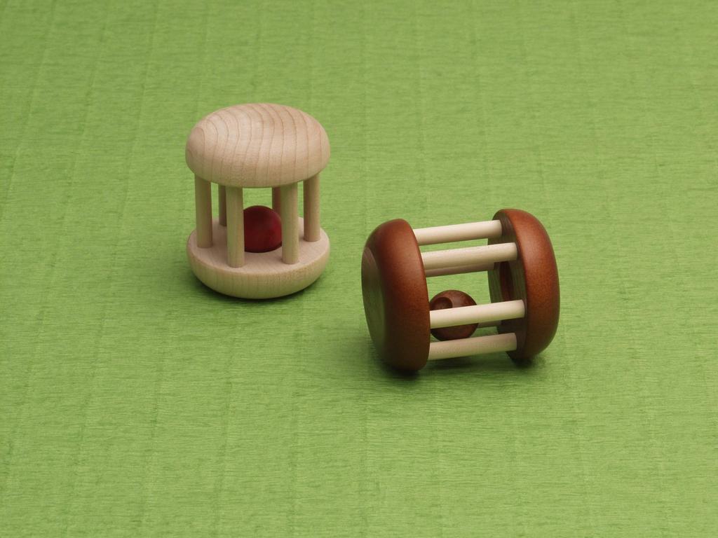 Sakai Sangyo Forest Roller Baby Made in Shake and First Natural Gift (Brown) Toy, Japan, Roll, Baby's Toy, Wooden, Color,