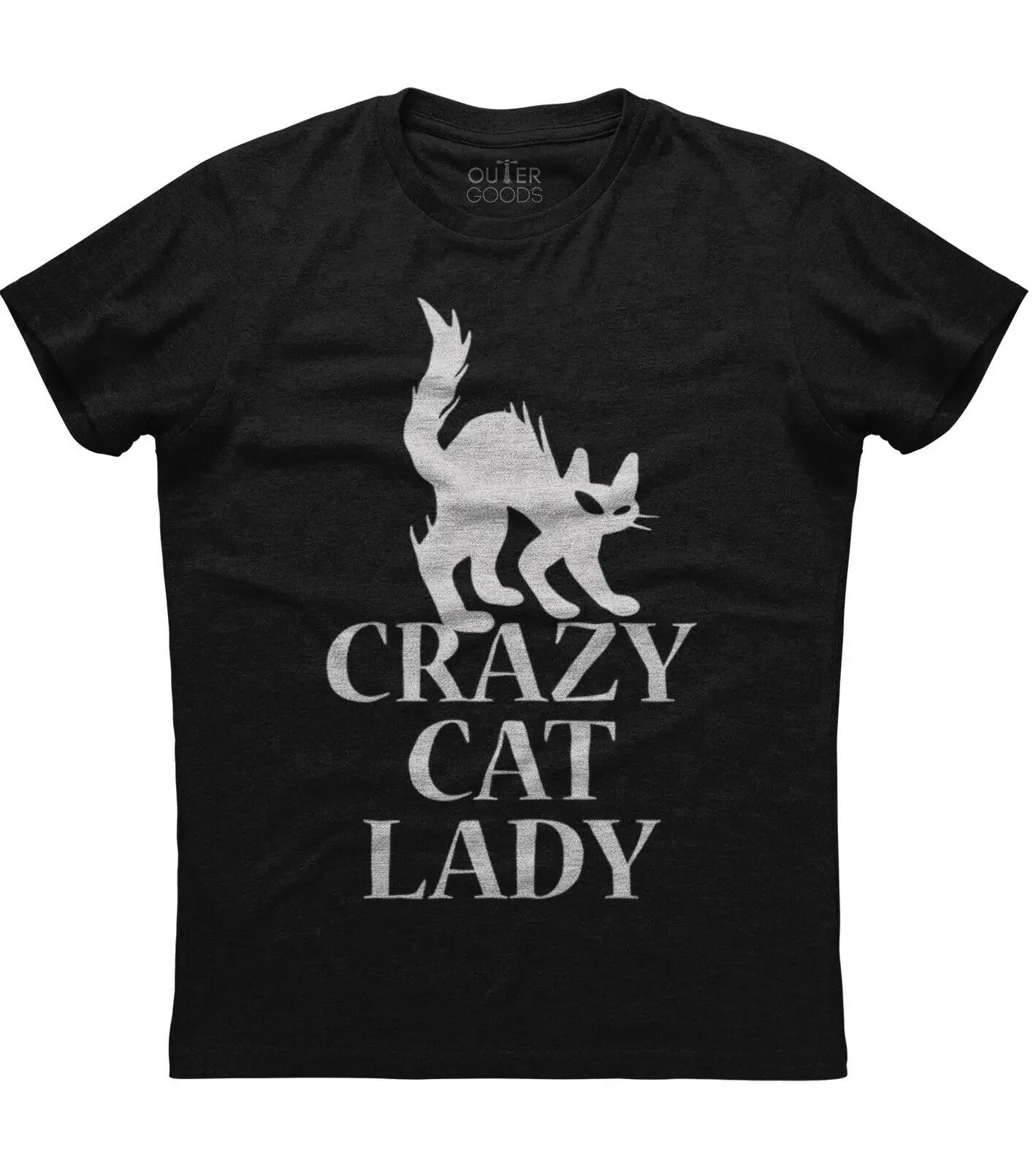 Crazy Cat Lady Funny Cat Graphic Phrase Printed TShirt Summer Cotton ONeck Short Sleeve Mens T Shirt New S3XL S