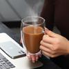 4 Sizes Double Wall Insulated Glass Cup Clear Espresso Coffee Mugs Handmade Beer Mug Tea Milk glass Whiskey Glass Cups Drinkware