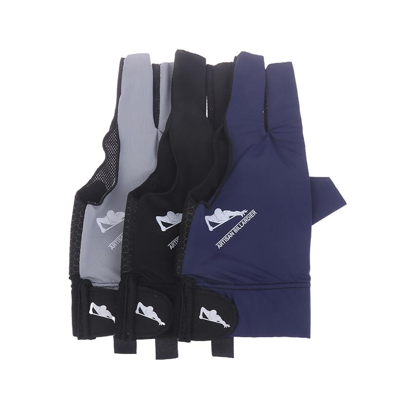 Billiards Glove Left Hand Three Finger Snooker Billiard Glove Non Slip Stickers Elasticity Billiard Training Gloves Accessories