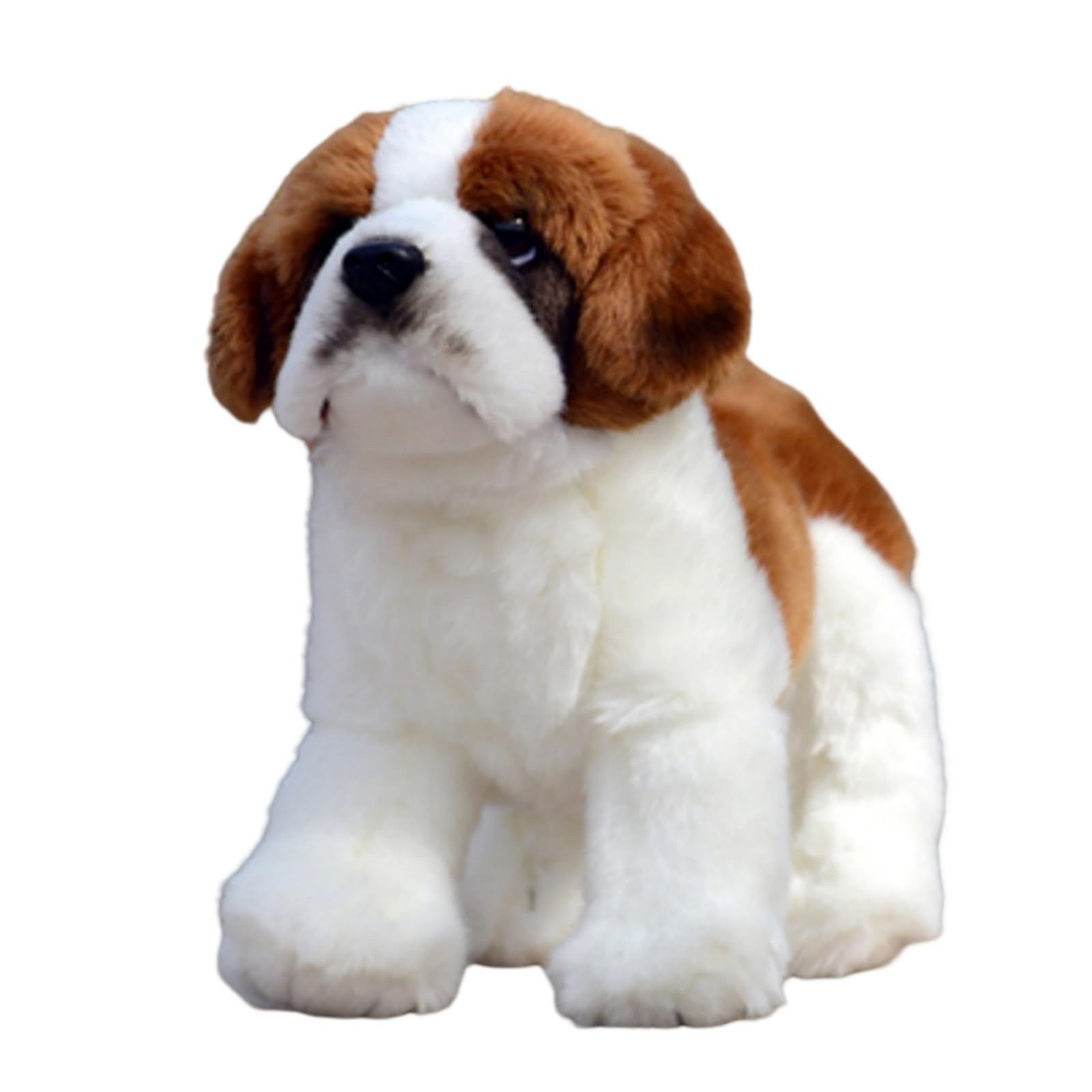 

lilizzhoumax St. Bernard Dog Plush Toy, Realistic Stuffed Dog, Super Soft Plush Toy for Girls, Kids, Home Decor (Brown, 10.6 inches), Medium
