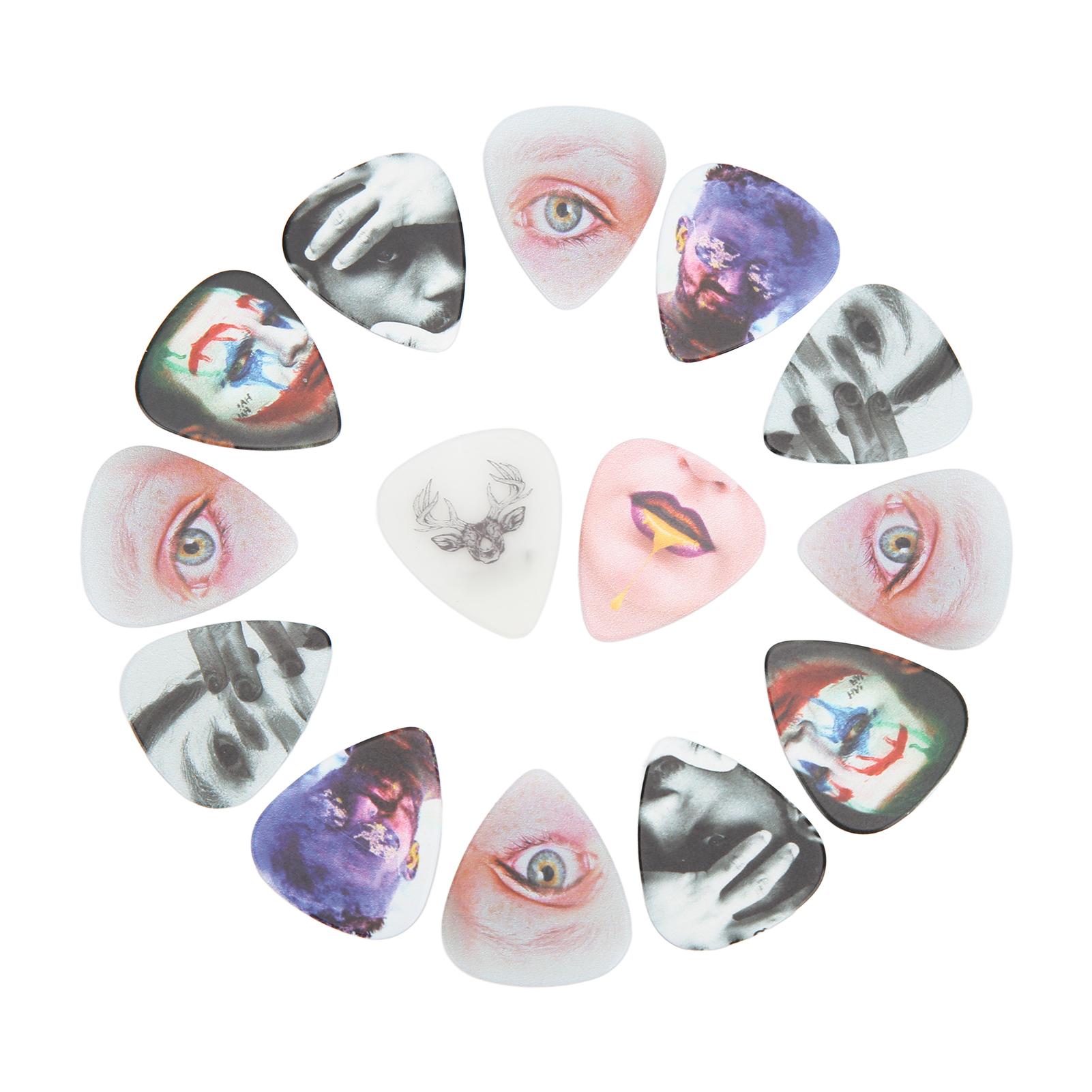 

13 шт. Медиатор для гитары Медиум Целлулоидные медиаторы для гитары с коробкой Аксессуары для инструментовТекстура