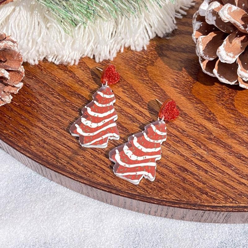 Fashion Dangle Earrings Tree Alpacas Gingerbreads Man Earrings Statement Jewelry
