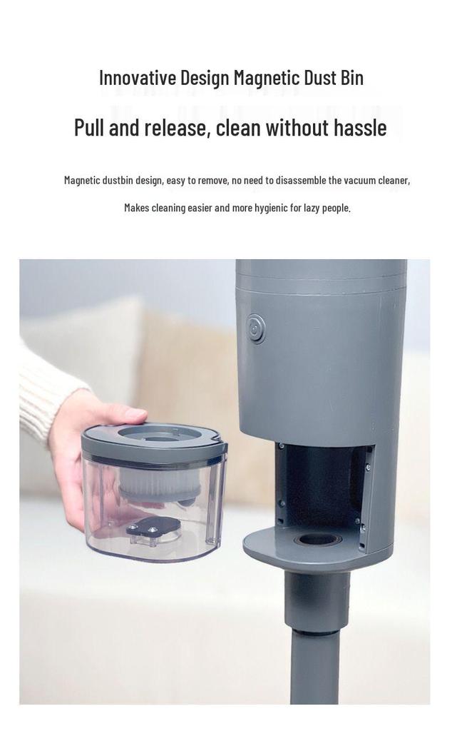 Compact Handheld Vacuum Cleaner: Automatic, High Suction, Pet Hair and Dust Mite Removal, Retractable Cord, Ideal for Home Use