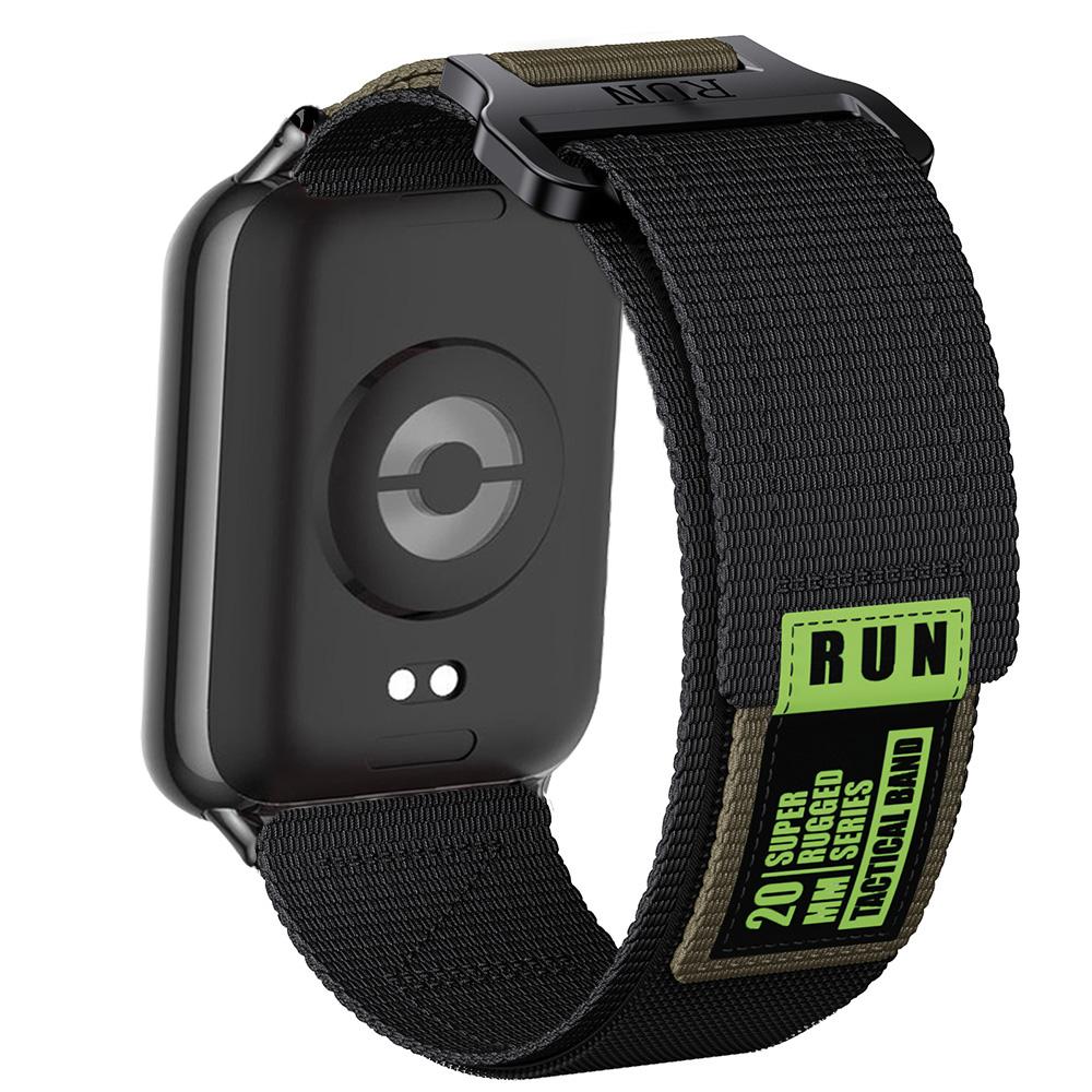 Cinturino Tattico in Nylon per Miband 9/8 pro Cinturino Sportivo per Xiaomi Redmi watch 4/5 Braccialetto di ricambio Elastico Traspirante