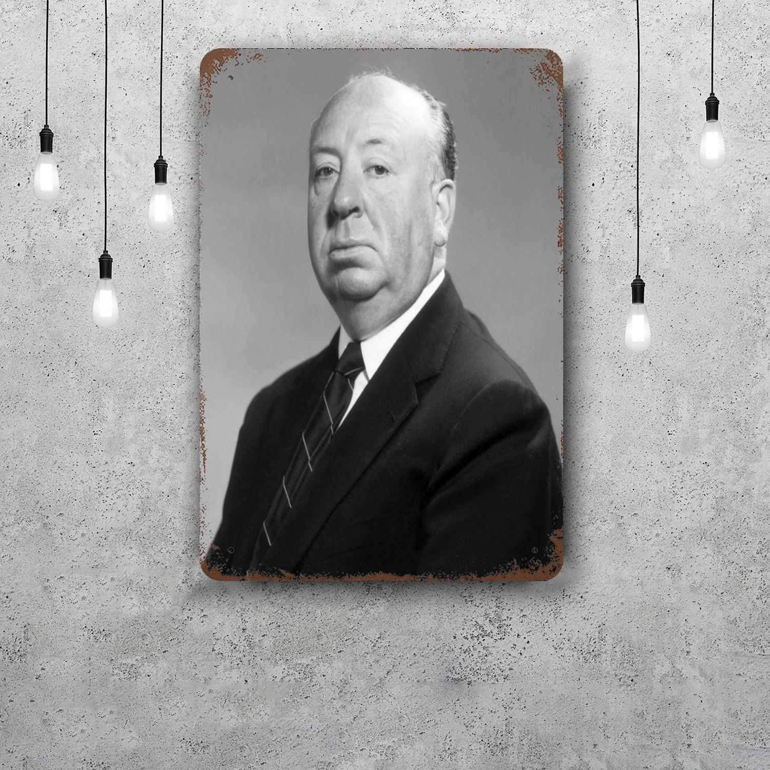 

alfred hitchcock Decor Vintage Metal Signs Tin Signs Captain Poster Decor for Bar Pub Club Man Cave Wall Decoration 20x30cm（7.8x11.8inch）