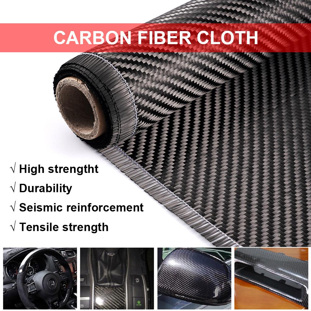 3K 200gsm 60/150/300cm 0.2mm Thickness Carbon Fiber Cloth Twill Woven Carbon Fabric For Car Part Sport Equipment Repair Material