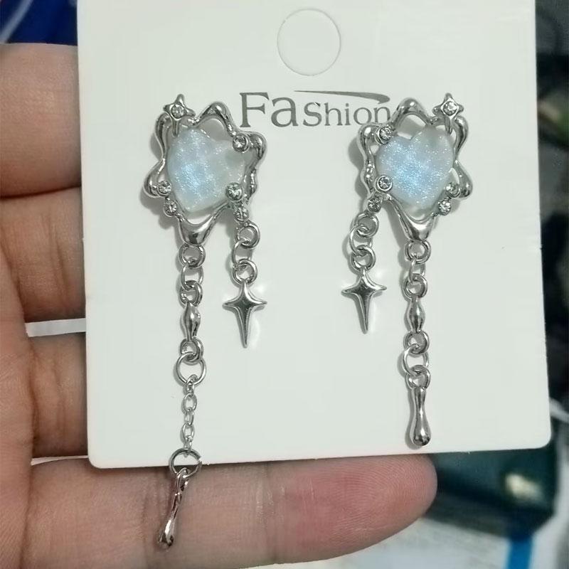 New Sweet Cool Wind Love Tassel Star Earrings Women Design Senior Sense Of Fashion Personality Earring Party Jewelry Gifts