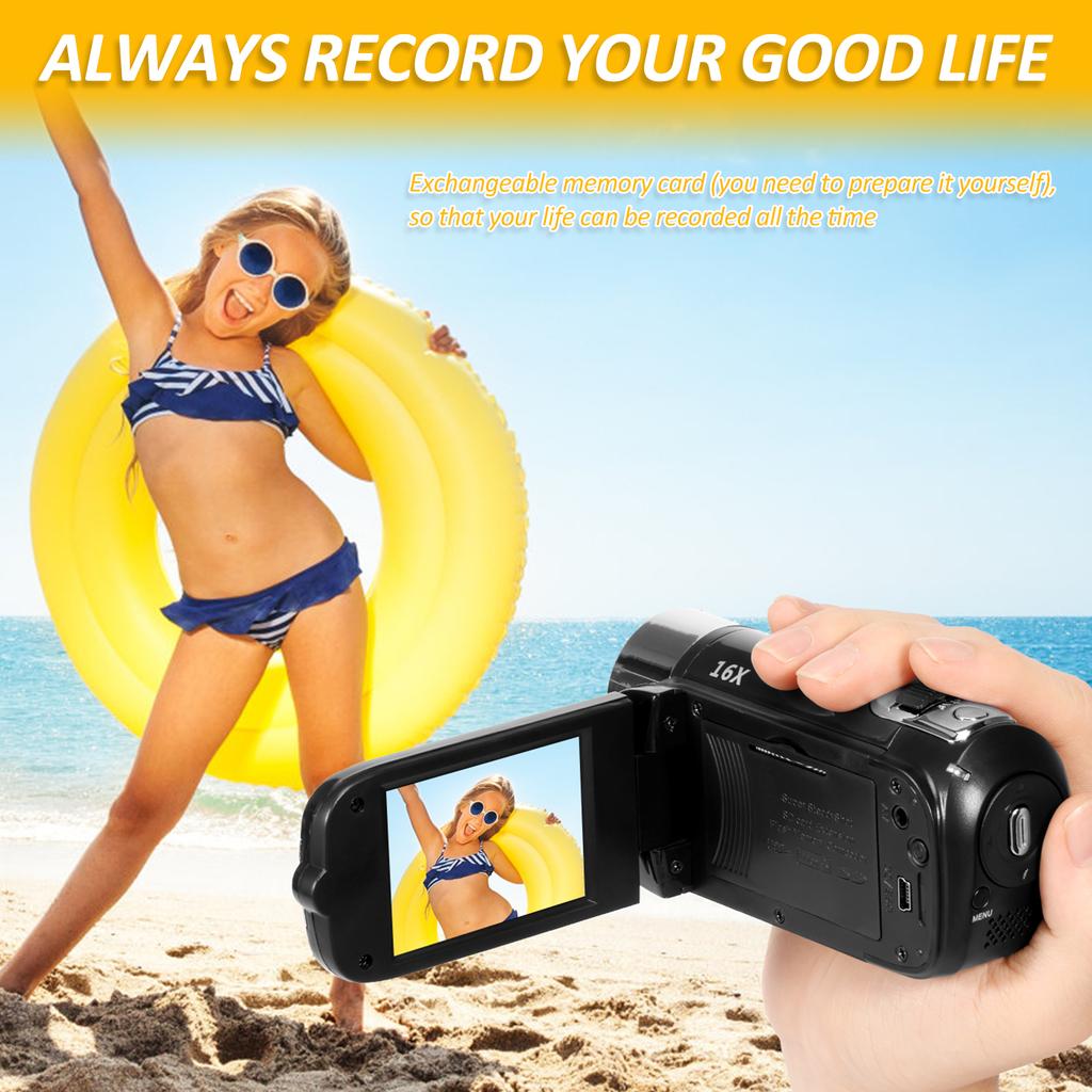 Video Camera Camcorder Retro Handheld Digital Camera with 2.7 Inches Display Screen 16X Zoom Camcorder for Home Office Outdoor