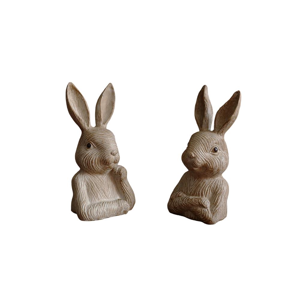 Harz Osterhase Simulation Tier Skulptur Ornament Retro Märchen Geschenk