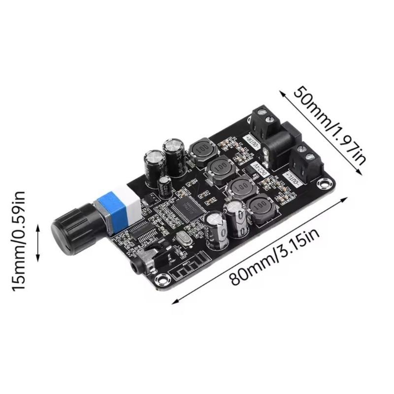 High fidelitys Double Channel Audios Amplifier Board Wireless Auxs 3.5mm Input Compactly Design For Home Theater Systems