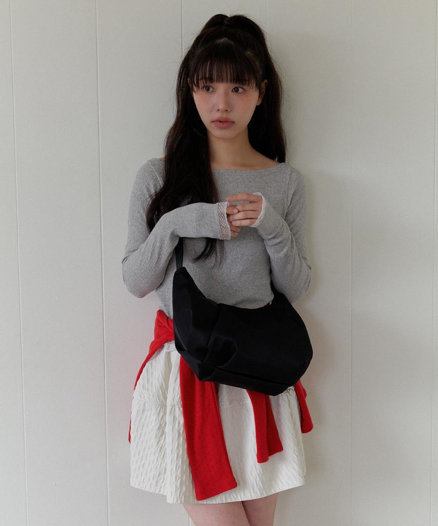 Ovhee Loeb Nylon Hobo Bag_Black