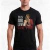 Dieses Mädchen liebt ihr Steve Perry T-Shirt Sommer Lässig Baumwolle T-Shirt Übergroß Streetwear Tops Vintage Grafikdruck Baumwolle
